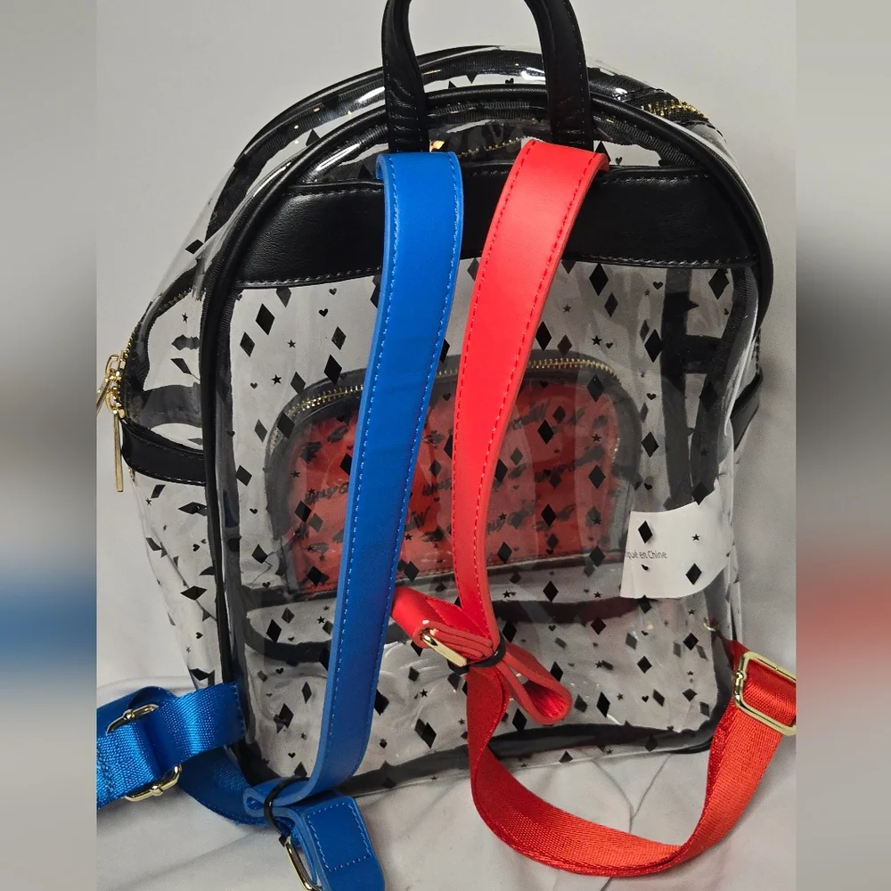 Loungefly DC Comics Birds Of Prey Harley Quinn Clear Backpack